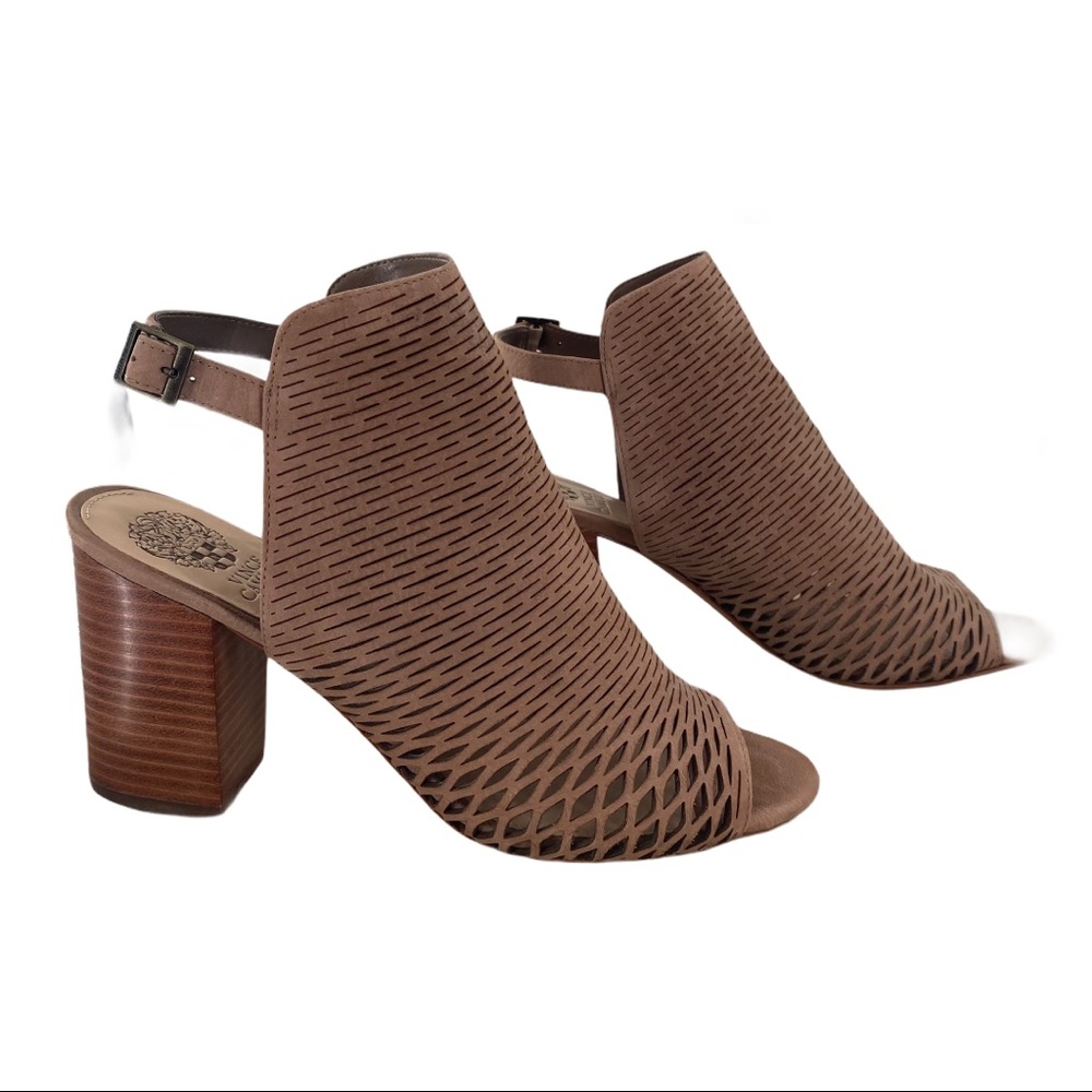 Vince Camuto Badesti Brown Leather Booties Size10